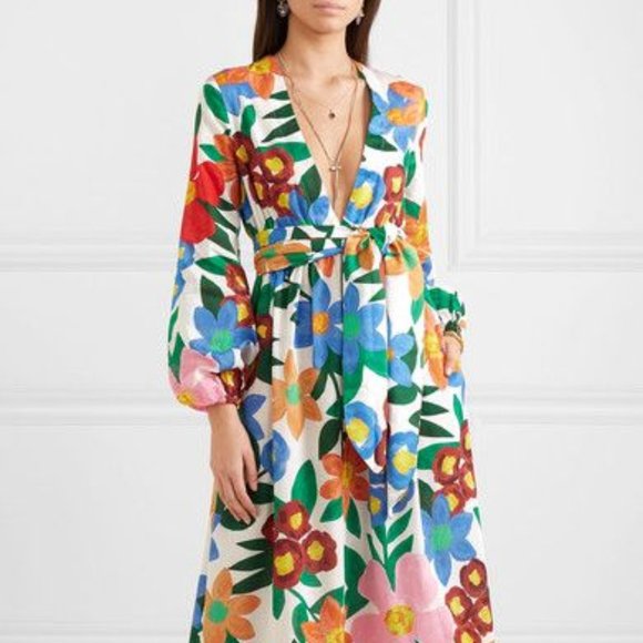 SOLD Mara Hoffman LUNA Floral V Neck Maxi Dress - Picture 2 of 8